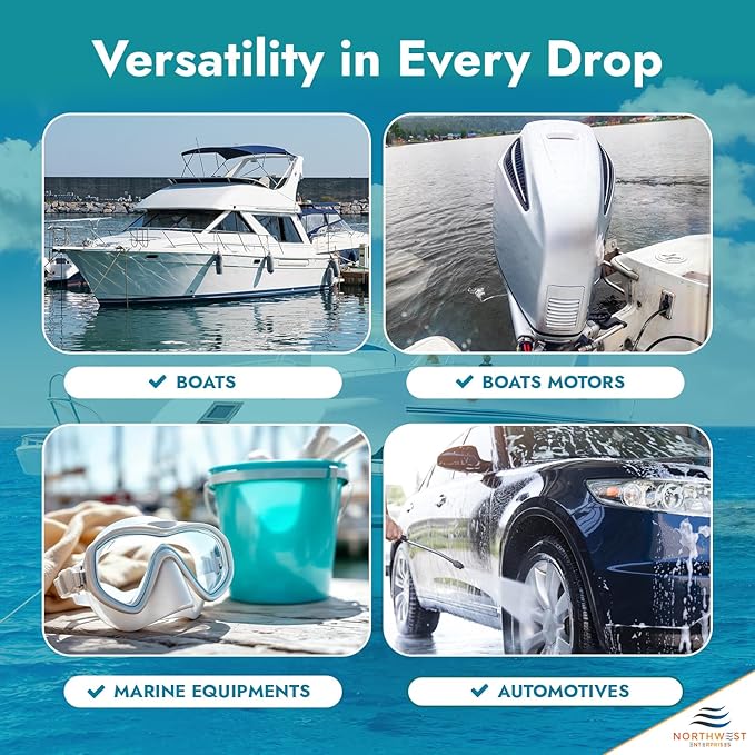 NORTHWEST ENTERPRISES Salt Remover Concentrate that Rinses Salt Off from Boats, Vehicles, Trailers, Engines and More - DeSaltPro Neutralizer - Salt Gone (1 Gallon)