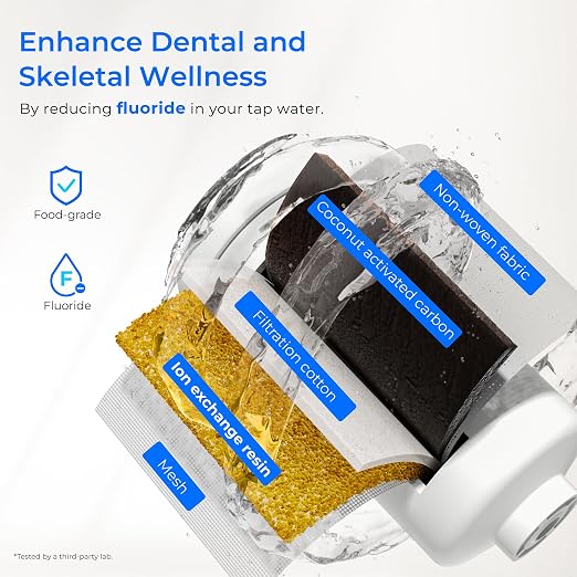 Waterdrop TK-AB-FS Gravity Water Filter System, with Silver Ions Filtration | NSF/ANSI 42&372 Standard, Reduces Fluoride and Chlorine, with 4 Filters and Metal Spigot, 2.25G