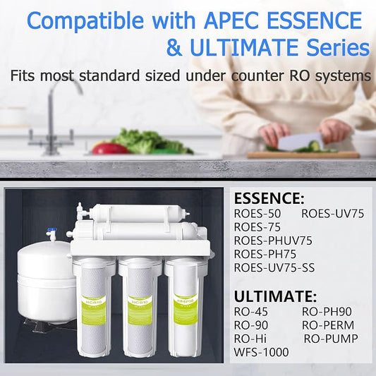 1-3 Stage Pre-Filter, Fit for APEC Essence, Ultimate RO(45, 90, PH90, Hi, PERM, Pump), ROES-50, ROES-75, ROES-PH75, WFS-1000 Water Filter System