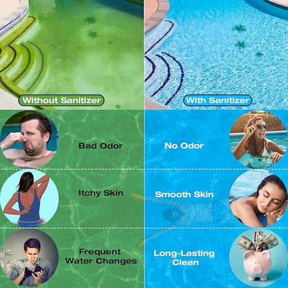 H&G Lifestyles Pool Metal Remover,Spa Water Filter for Pool & Spa, Iron Remover for Pools, Pool Scale Build-Up Remover, Reduces Metals & Prevents Staining, Lasts Up to 6 Months, 2 Pack