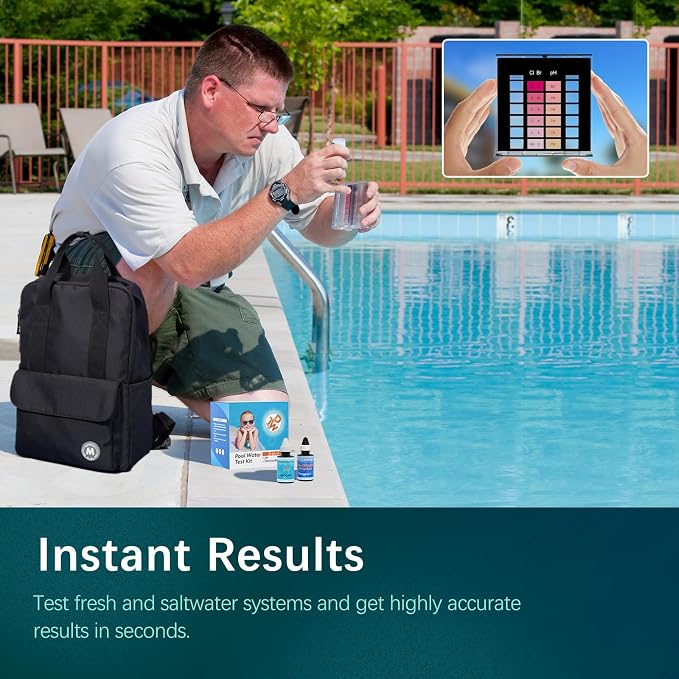Dr.Tim.Wang 3 Way Pool Test Kit - Hot Tub and Spa Water Chemical Test Kit for Chlorine(Bromine) and pH Test