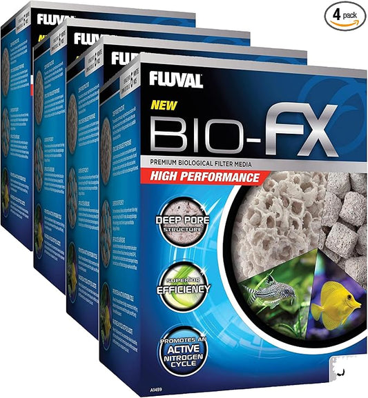 Fluval BIO-FX, Biological Aquarium Filter Media Suitable for Most Aquariums and Filters, 5 Liters (Pack of 4)