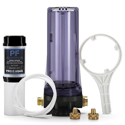 PRO+AQUA 2-Stage Regeneration/Filtration Kit for Portable Water Softeners - Removes Chlorine, Bad Taste, Odors, Sediment, Bacteria - Universal Fit, Protects System, 5 Micron (WS-P-REG-KIT)