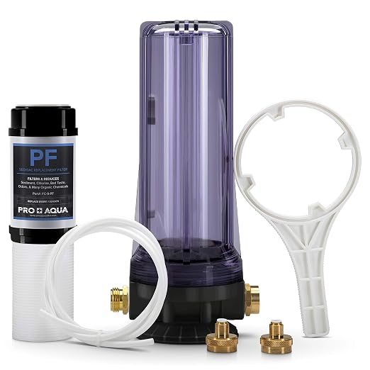 PRO+AQUA 2-Stage Regeneration/Filtration Kit for Portable Water Softeners - Removes Chlorine, Bad Taste, Odors, Sediment, Bacteria - Universal Fit, Protects System, 5 Micron (WS-P-REG-KIT)