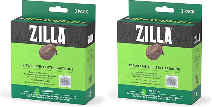 Zilla Replacement Filter Cartridges Medium, 3 Count (Pack of 2)