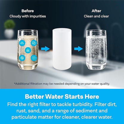 SpiroPure SP-DD-15050-BB 10x4.5 BB 50 Micron Spun Melt-Blown Polypropylene Water Filter Cartridge SDC-45-1050 (Case of 8)