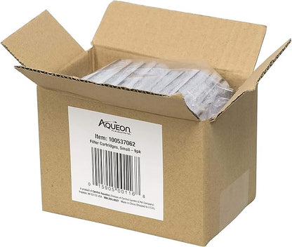 Aqueon Aquarium Fish Tank Replacement Filter Cartridges Small - 9 pack