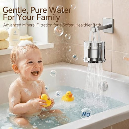 JDO Bath Filter for Tub Faucet - 3000 Gallon Bathtub Water Filter, Hard Water Softener to Remove Chlorine and Heavy Metals, Chrome