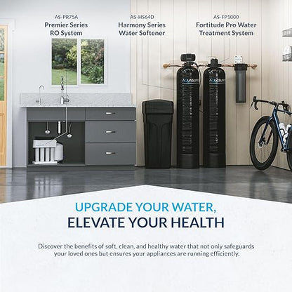 Aquasure Harmony Series Grains Whole House Water Softener with High Performance Automatic Digital Metered Control Head | Reduces Hardness & Minerals (64,000 Grains)