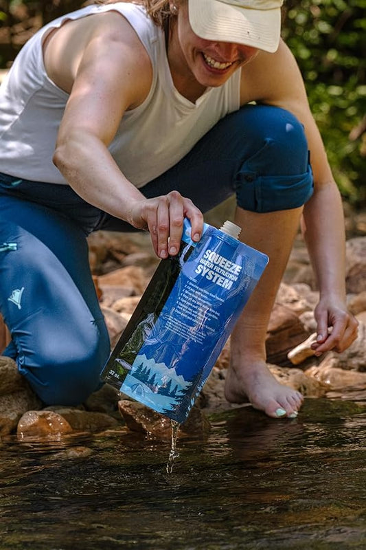 Squeezable Pouches for Squeeze Water Filtration System