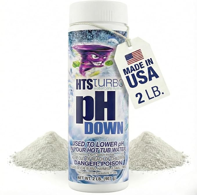 pH Down for Hot Tubs and Spas – 1.5 lb Made in USA | Spa pH Decreaser for Balanced Water | Fast-Dissolving pH Minus Granules for Easy pH Control and System Protection