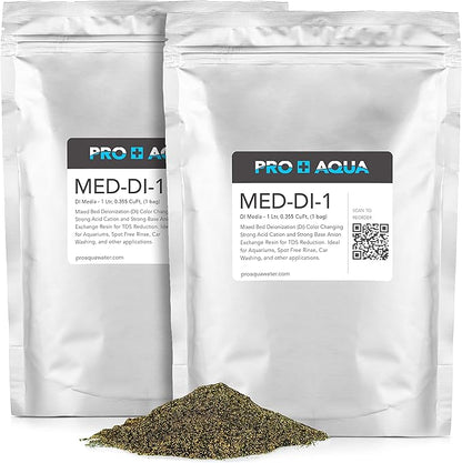 DI Resin Replacement Refill Deionization Color Changing Premium Grade, TDS Filtration, Aquariums, Spot Free Rinse, 1L (2 Liter)