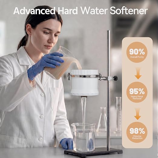 JDO Bath Filter for Tub Faucet - 3000 Gallon Bathtub Water Filter, Hard Water Softener to Remove Chlorine and Heavy Metals, White