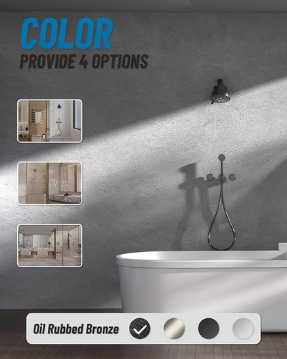 High Pressure Shower Head with Filter for Hard Water - 20-Stage Filter & 7 Spray Modes for a Gentler Shower, Includes 2 Water-Saving Pause Modes (FM-002 Oil Rubbed Bronze)
