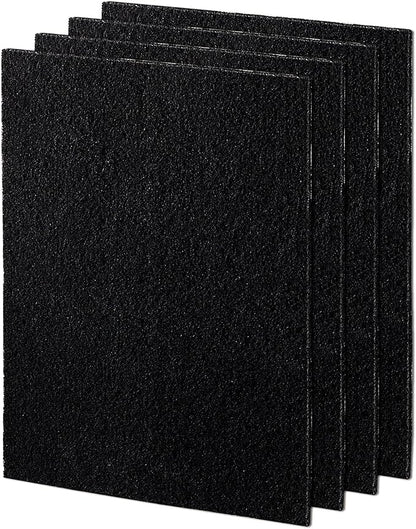 Fellowes Carbon Filters for AeraMax Air Purifiers - 4 Pack (9324201),Black, 16.1" x 12.4" x 0.2"