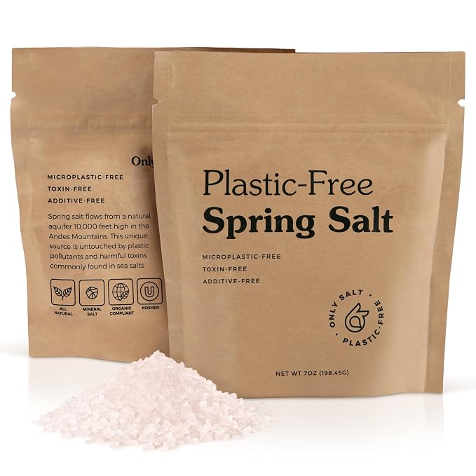 Ancient Spring Salt - Organic, Natural - Microplastic & Toxin Free - 7oz Pouch
