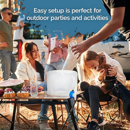 EvaClean Collapsible Water Containers with Spigot 5.3 Gal - Portable, Reusable - BPA Free, Foldable, Leak-Proof Camping Water Jug for Outdoors, Hiking, Survival Kit, and Emergency Preparedness 4-Pack
