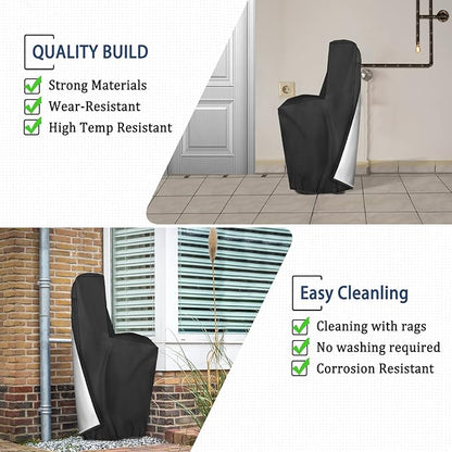 Universal Water Softener Cover - Fits 55"H x 30"W x 16"D Softeners One-Piece Design with Full-Length Nylon buckle Straps Weatherproof Fleck/GE/Kenmore Compatible