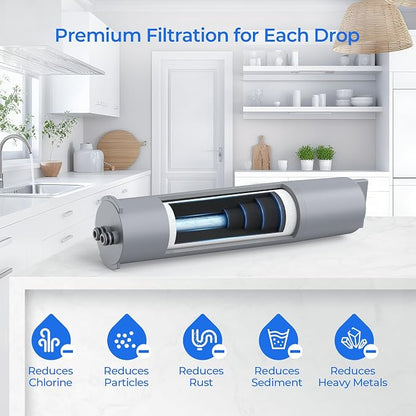 11 Carbon/UPF 8 PLUS Replacement Filter, 2-Pack | Compatible with DuPure 11 Standard Carbon Filter for Platinum Pure Plus 2-Stage Filtration System Post-Filters