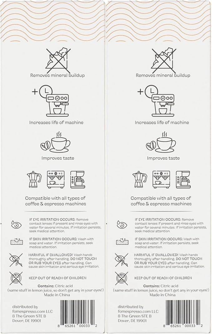 Descaler for Delonghi Espresso Machine, Keurig, Breville, Nespresso, and All Other Espresso Makers | Liquid Descaling Solution Removes Deposits for Cleaner Coffee (2 500ml bottles, 4 uses per bottle)