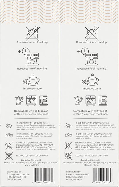 Descaler for Delonghi Espresso Machine, Keurig, Breville, Nespresso, and All Other Espresso Makers | Liquid Descaling Solution Removes Deposits for Cleaner Coffee (2 500ml bottles, 4 uses per bottle)
