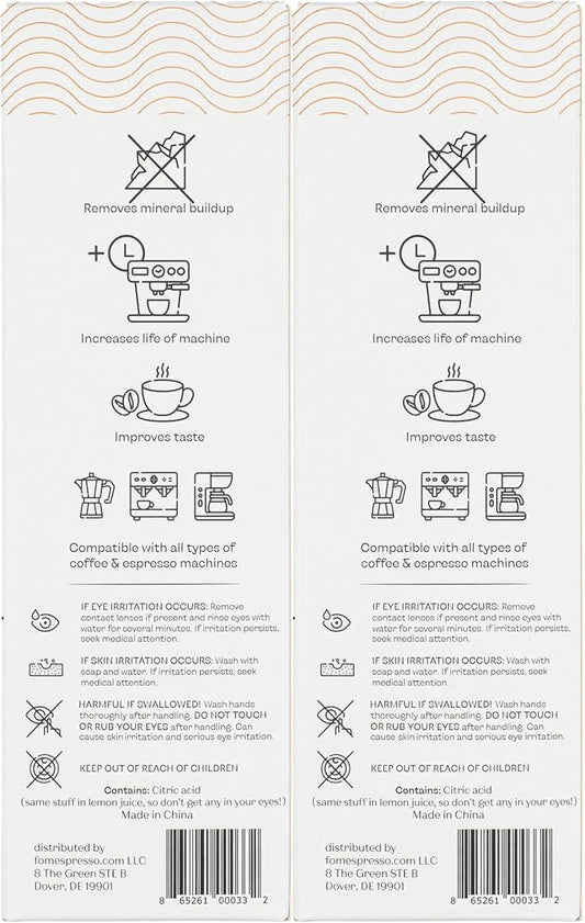Descaler for Delonghi Espresso Machine, Keurig, Breville, Nespresso, and All Other Espresso Makers | Liquid Descaling Solution Removes Deposits for Cleaner Coffee (2 500ml bottles, 4 uses per bottle)