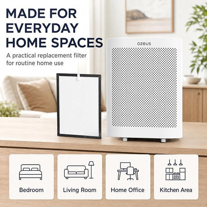 AZEUS GL-FS32 5-in-1 Air Purifier Filter Replacement, True HEPA H13 with Activated Carbon & Pre-Filter, Compatible with GL-FS32, 1-Pack