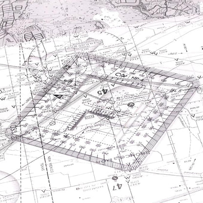 CYA MP-4 10x10cm Square Military Map Protractor - Flexible UTM Scale Tool | Flexible 10x10cm MP-4 map protractor. Features 1mm plastic, 1:25k & 1:50k scales, cutouts & rounded pocket-friendly corners.