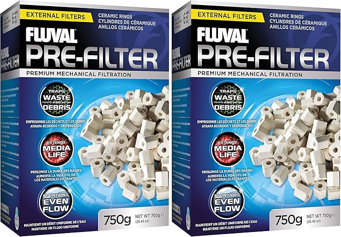Fluval Pre-Filter Media - 750 grams/26.45 Ounces (Pack of 2)