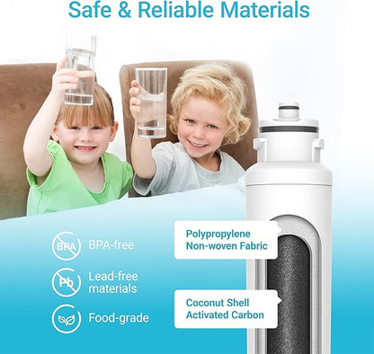 AQUACREST DW2042FR-09 Refrigerator Water Filter, Compatible with Daewoo DW2042FR, Kenmore 46-9130, DW2042FR-09, Aqua Crystal DW2042F-09 (Pack of 3)