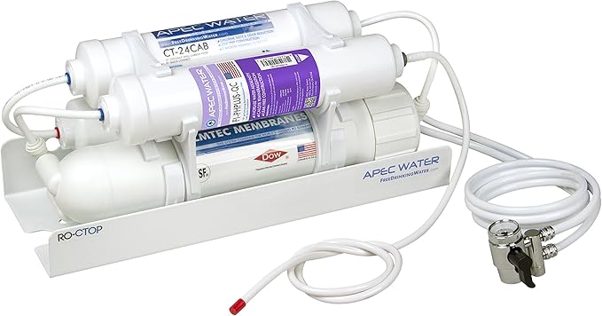 APEC Water Systems RO-CTOP-PH Alkaline Mineral Portable Countertop Reverse Osmosis Water Filter System PH+, Installation-Free, fits Most Standard Faucet
