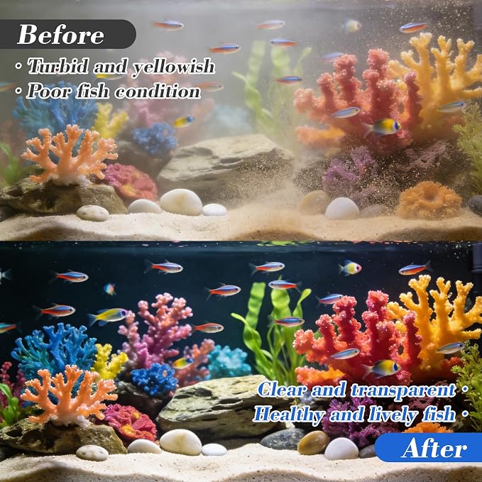 Sukh 2 Bags Ceramic Rings Bio Media - High Porosity Biological Filter Media for Aquarium, Fish Tank, Pond & Canister Filter, Includes 2 Mesh Bags for Filtration