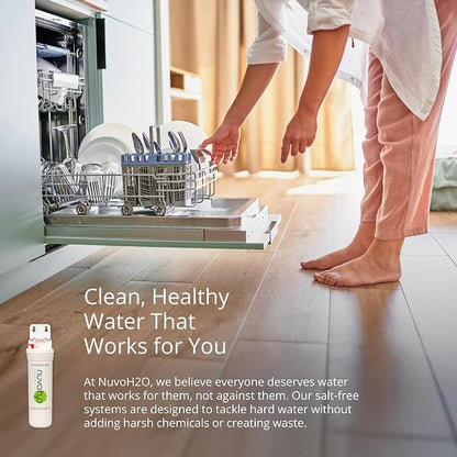 NuvoH2O Dishwasher System – Prevents & Removes Hard Water Scale, Extends Dishwasher Life, Compact & Easy to Install