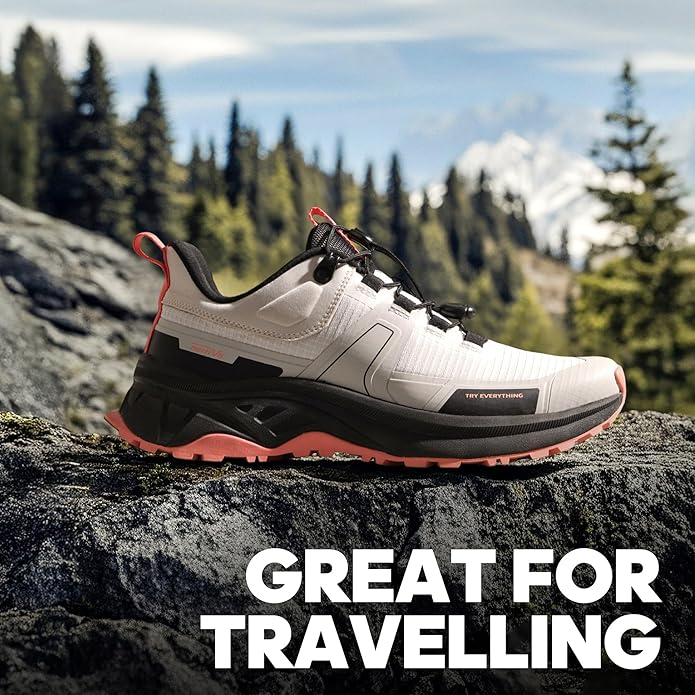 NORTIV 8 Women's Lightweight Hiking Shoes Quick Laces Outdoor Fashion Sneakers Gladiator