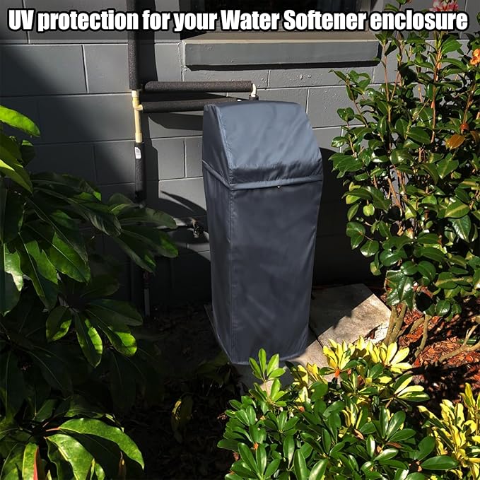 Water Softener Cover for WHES30E/WHES40E Grain Softener, Openable top Easy to use Removal-free installation for UV Dust protection of Water Softener Housings Outdoor or indoor (Grey)