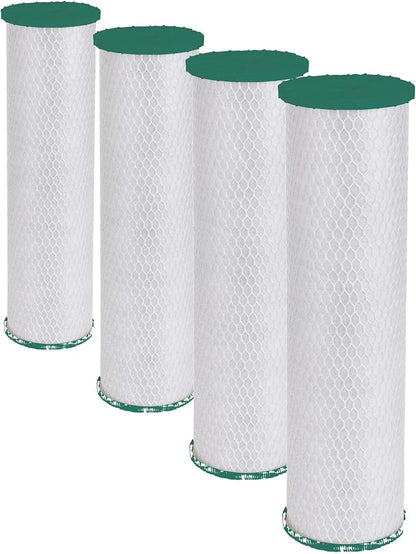 GE FTHLM Whole House Water Filter, Replacement for Water Filtration System, NSF Certified: Reduces Chlorine, Sediment, Rust & Other Impurities, Replace Every 3 Months for Best Results (Pack of 4)