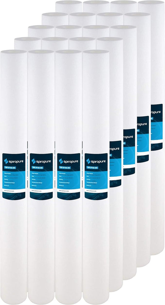 SpiroPure 30x2.5 10 Micron Spun Sediment Water Filter SDC-25-3010 (20 Pack)