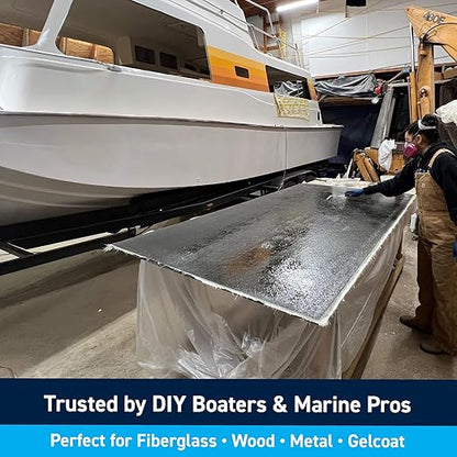 TotalBoat Polyester Laminating Resin - Marine Grade Fiberglass Resin and MEKP Catalyst for Layups and Repairs (2-Gallon)