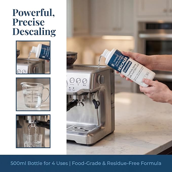 12-Pack BWF100 Water Filter & 16.9 fl oz Descaler Kit, Compatible with Breville Coffee Machines, Charcoal Water Filters & 4-Use Descaling Solution for Annual Coffee Machine Maintenance (1)