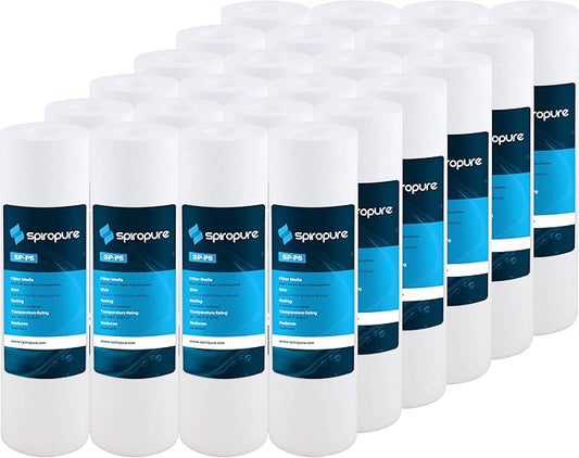 SpiroPure 5 Micron Sediment Filter 10x2.5 SDC-25-1005 P5 155014-43, 24 Pack