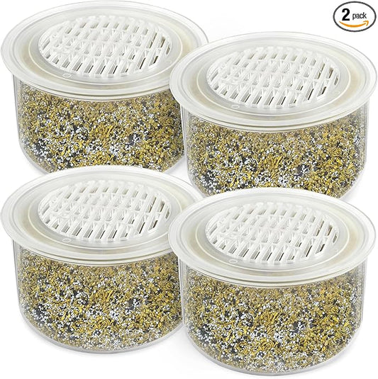 2 Pack Shower Head Filter Replacement Cartridge Compatible with All Canopy Fixed & Handheld Filtered Shower Head, For Hard Water Remove Chlorine And Other Impurities (4 Pack)