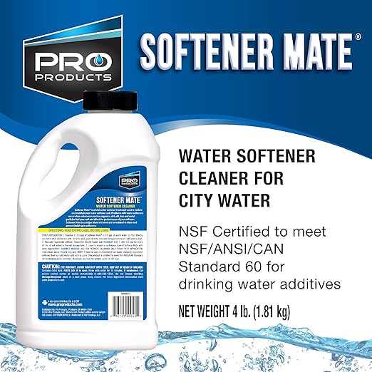 Pro Products Softener Mate, Whole House Water Softener System Cleaner, Removes Limited Iron, Manganese, Silt, Metal, and Organic Compounds that Cause Inefficiencies, 4 Lbs