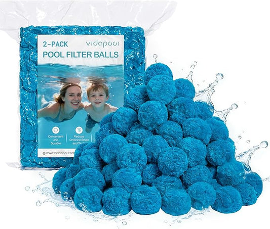 7.7 lbs Pool Filter Balls for Sand Filters, Reusable Blue Filter Media Balls for All Sand Filter Systems, Efficient & Lightweight Pool Sand Filter Balls, Replaces 250 lbs Pool Filter Sand
