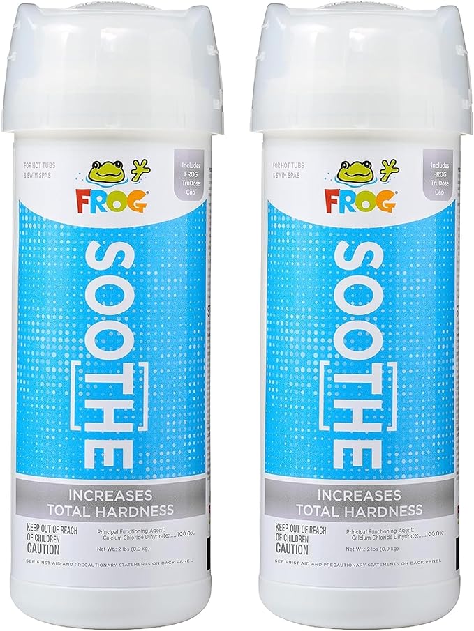 FROG Soothe Calcium Total Hardness Increaser for Hot Tubs and Swim Spas - 2 lb Bottle with TruDose Measuring Cap for Easy Maintenance & Balancing - 2 Pack