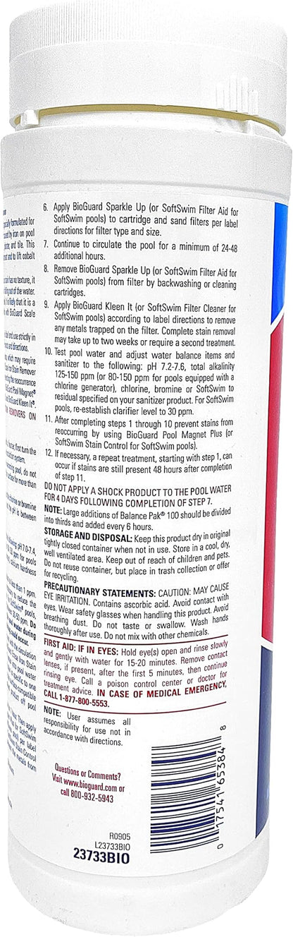 BioGuard Erase Iron Stain Remover, 1.75 lb, Highly Effective Iron Stain Remover, Restore Pool Surfaces, Suitable for All Pool Types