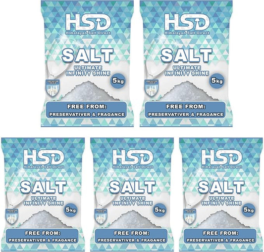 5kg dishwasher salt, dishwasher detergent salt with pre-soaking action, water softener salt (Pack Of 5)