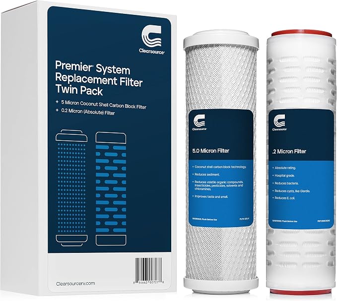 CLEARSOURCE REPLACEMENT FILTER TWIN PACK WITH 0.2 MICRON FILTRATION