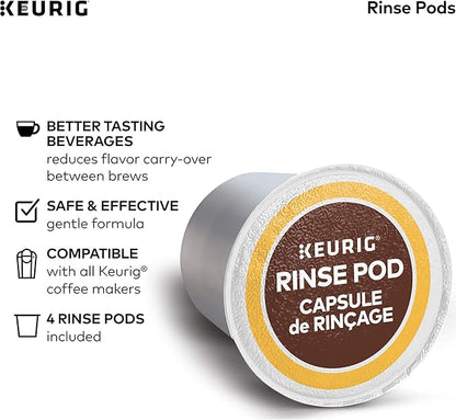 Keurig Brewer Cleanse Kit For Maintenance Includes Descaling Solution & Rinse Pods, Compatible Classic/1.0 & 2.0 K-Cup Pod Coffee Makers (4 Count)