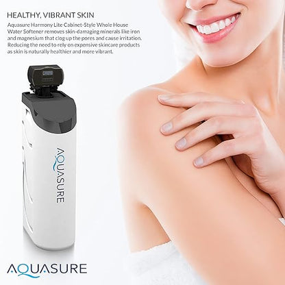 Aquasure Harmony Lite All-in-One 34,000 Grains Whole House Water Softener with Pleated Sediment Pre-Filter System (Pre-Filter + Fine Mesh Resin)