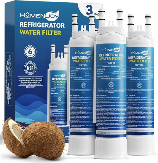 FPPWFU01 Water Filter Replacement For Frigidaire PurePour FPPWFU01 PWF-1 EPPWFU01 Water Filter with 2nd Generation Filter Core, 3 Pack